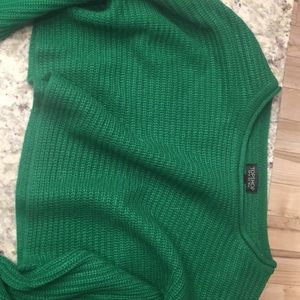 Topshop Green croptop sweater